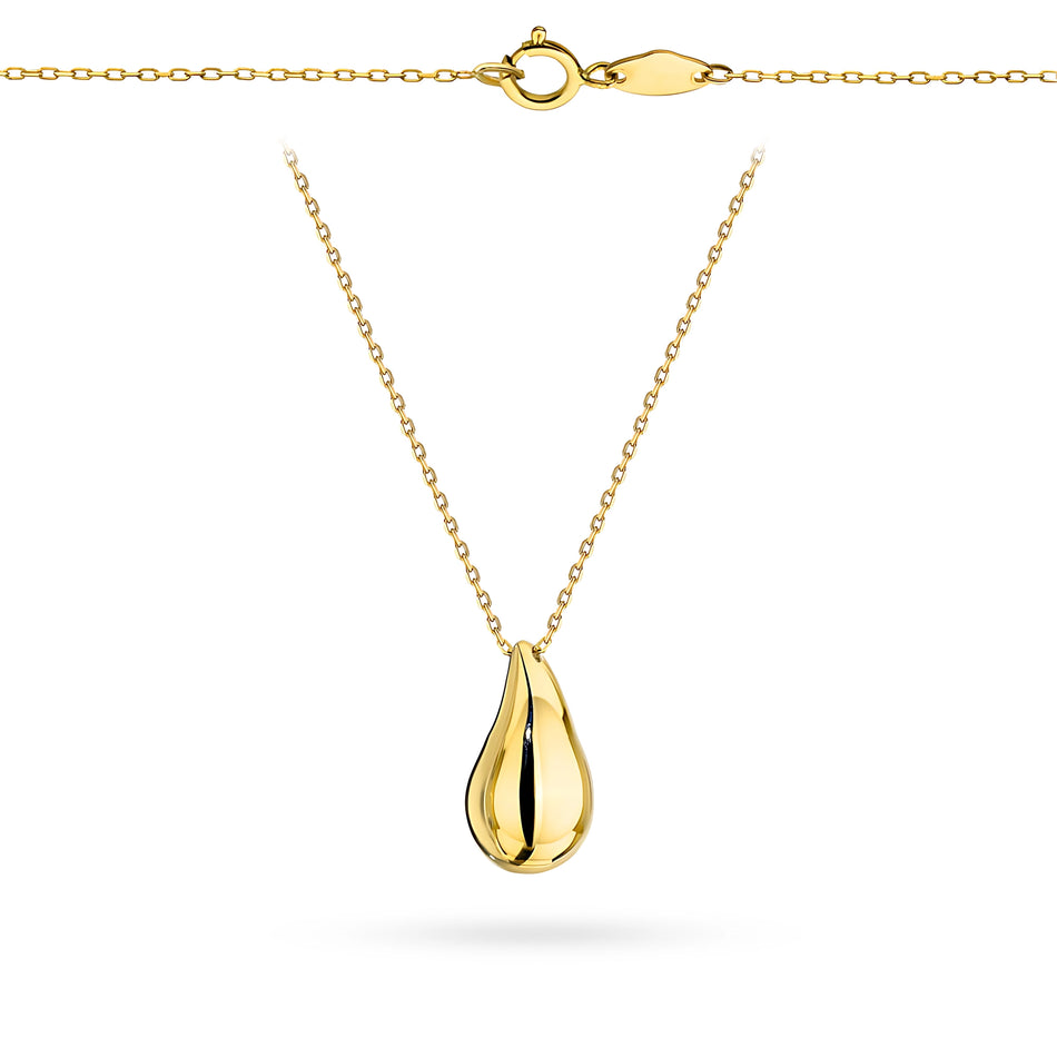 Gold Necklace with Drop
