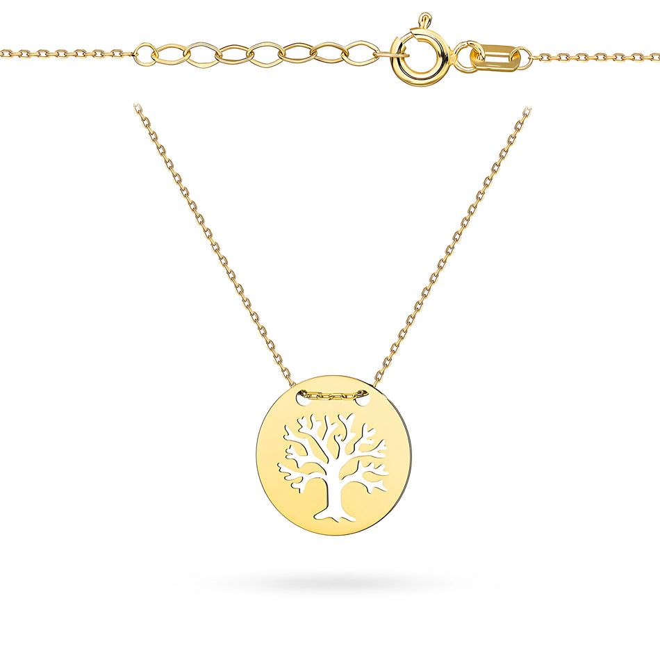 Gold Necklace with Lucky Tree