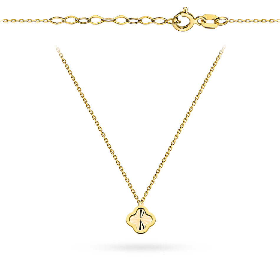 Gold Necklace with Lucky Clover