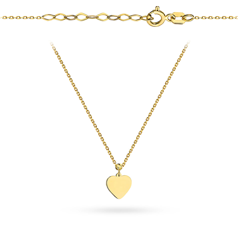 Gold Necklace with Heart Bead