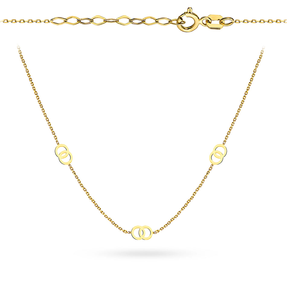 Gold Necklace with Rings