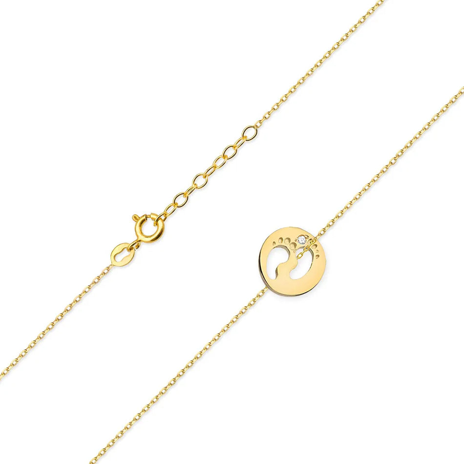 Gold Necklace with 0.005ct Diamond