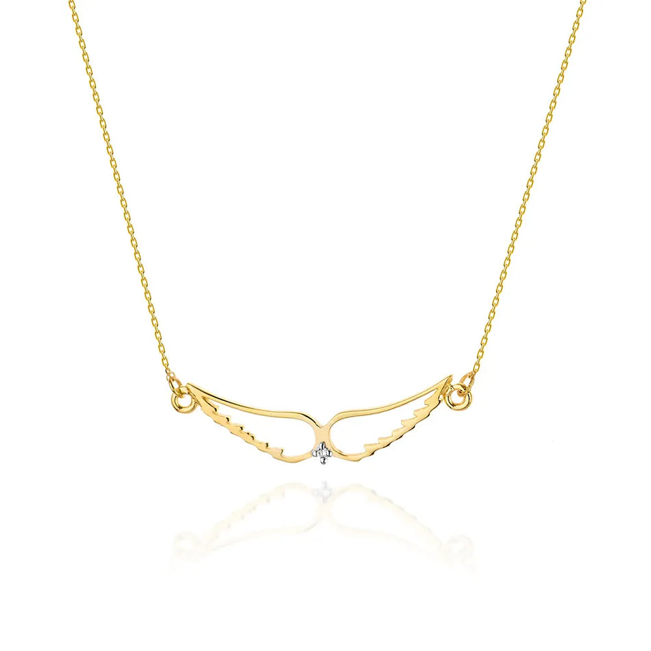Gold Necklace with 0.005ct Diamond