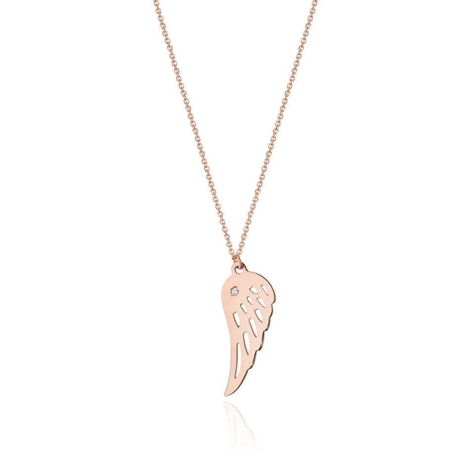 Gold Necklace with 0.005ct Diamond