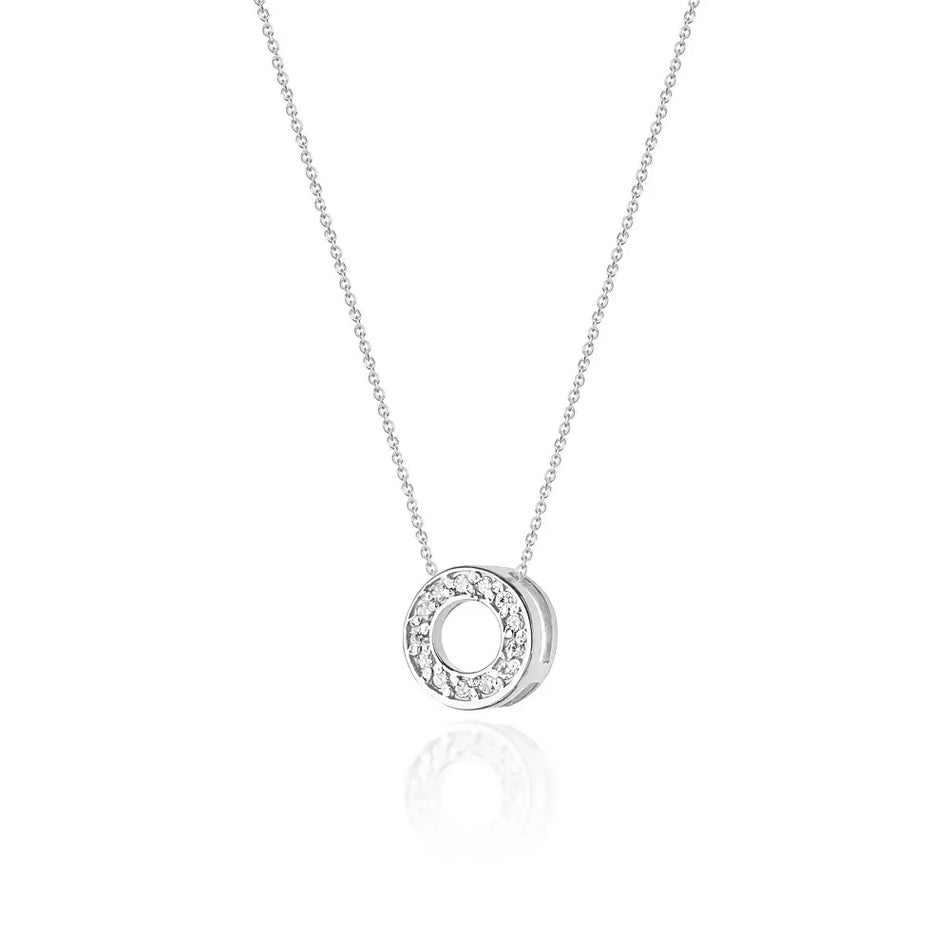 Gold Necklace with 0.065ct Diamonds
