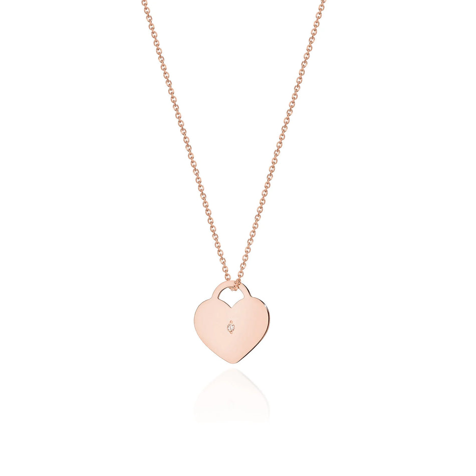 Gold Necklace with 0.005ct Diamond