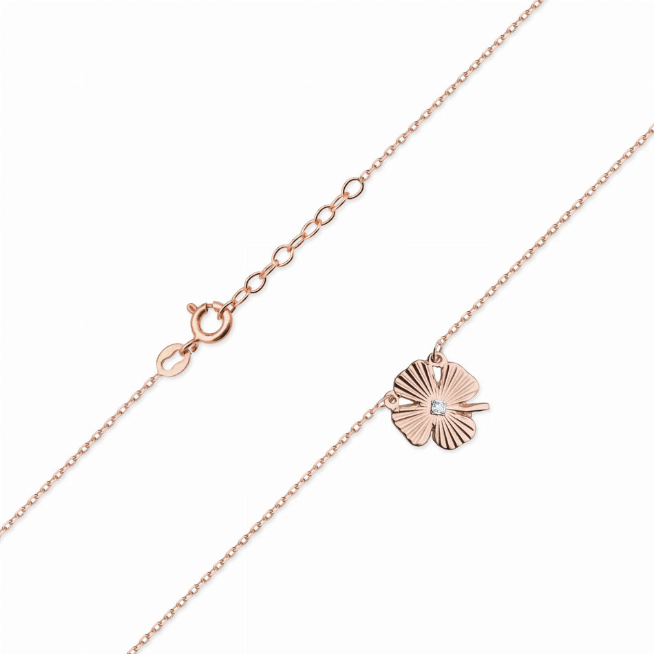 Gold Necklace with 0.005ct Diamond