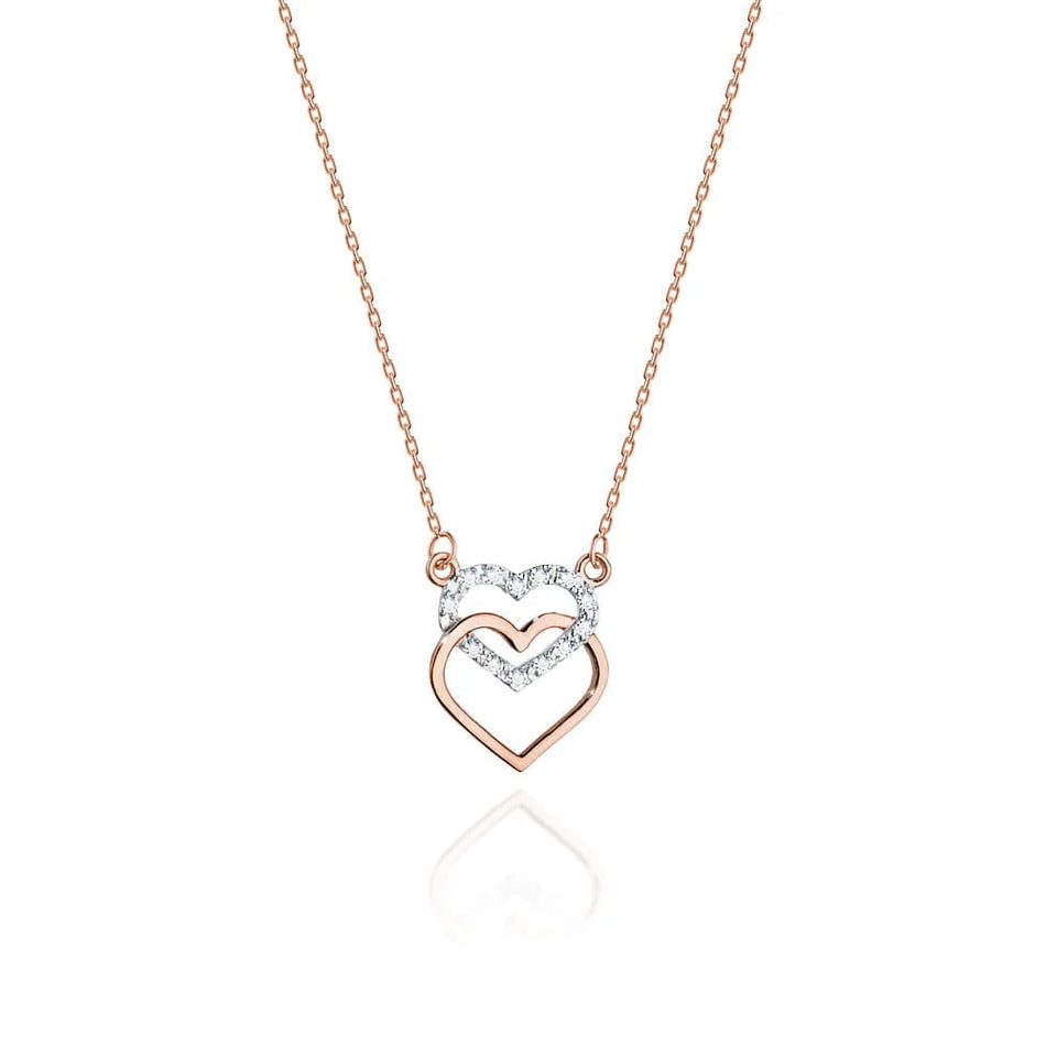 Gold Necklace with 0.065ct Diamonds