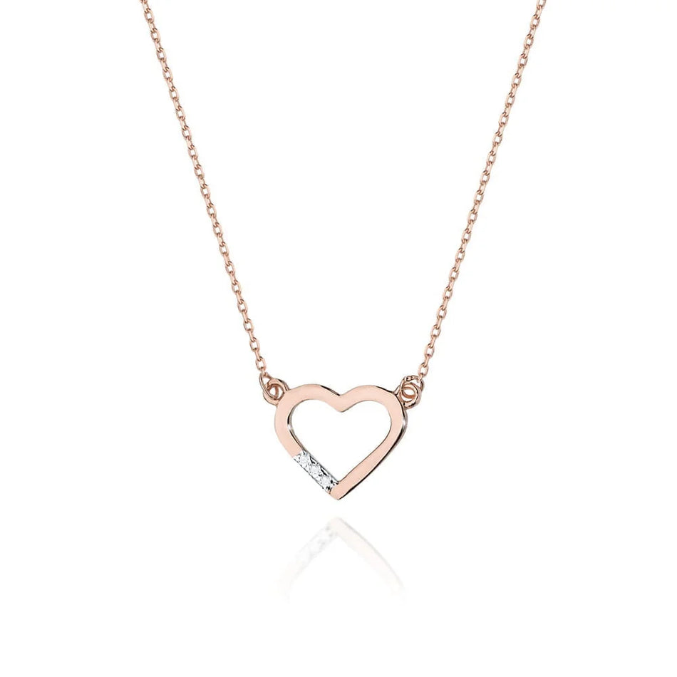 Gold Necklace with 0.015ct Diamonds