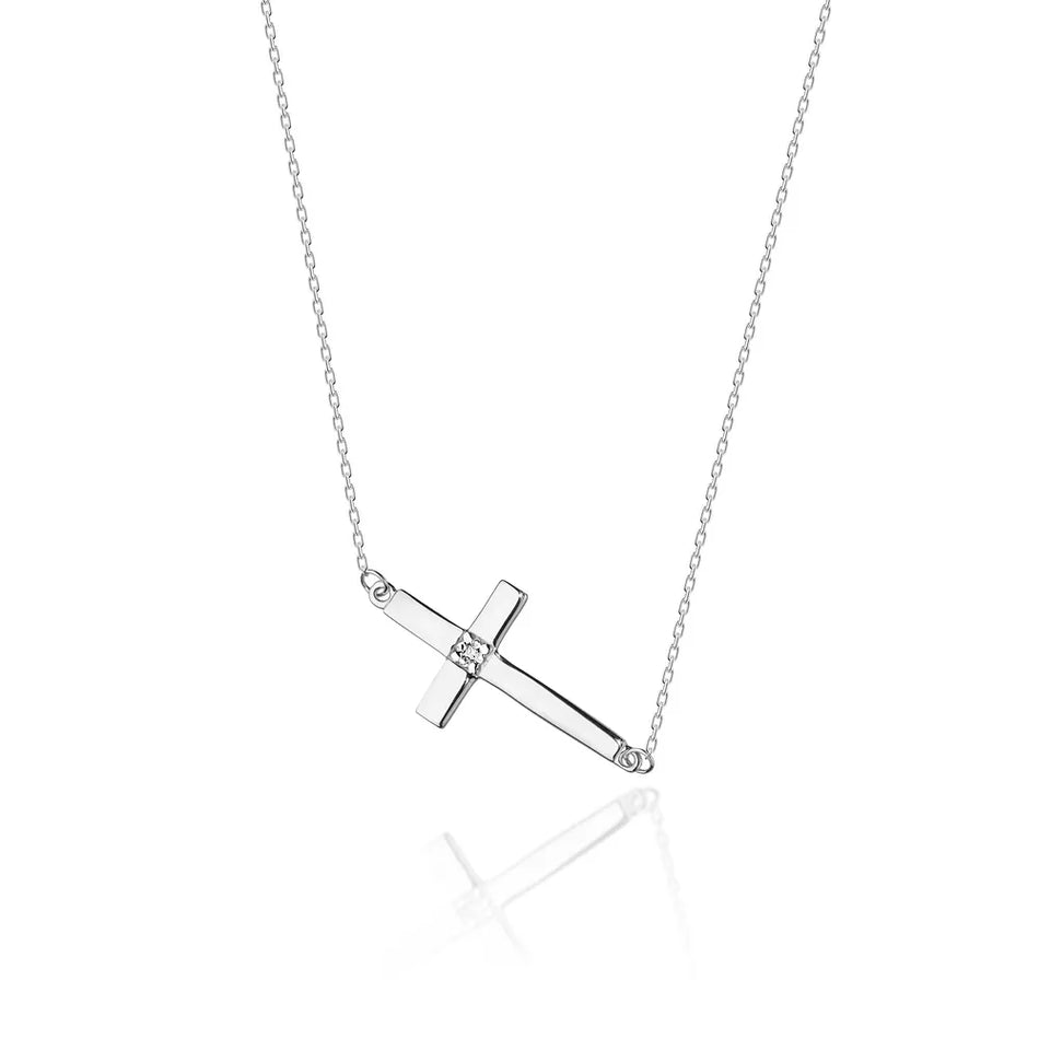 Gold Necklace with 0.005ct Diamond