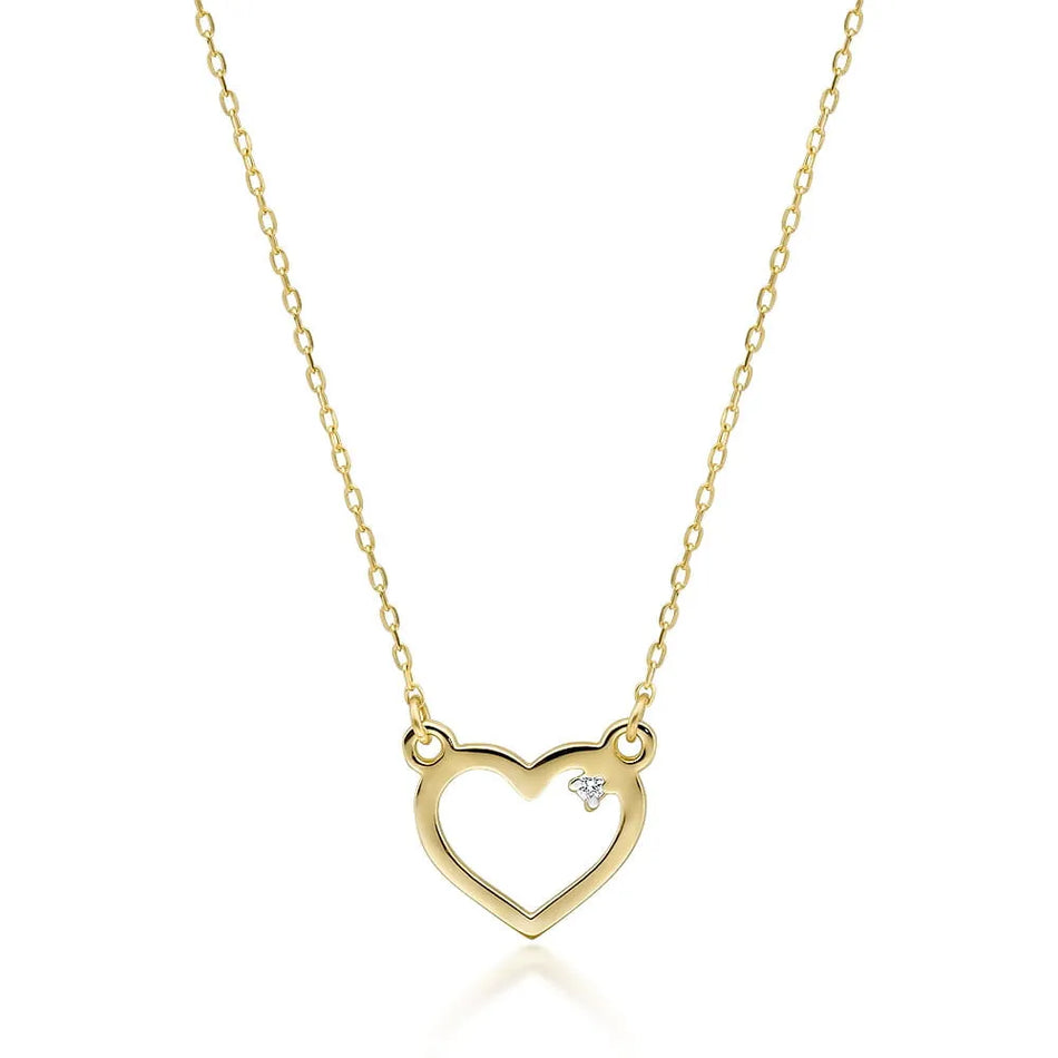 Gold Necklace with 0.005ct Diamond