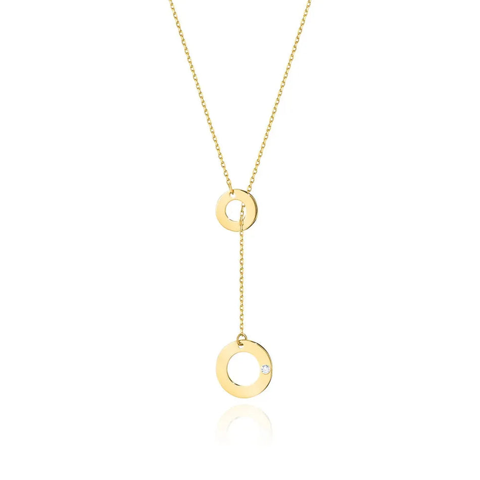 Gold Necklace with 0.015ct Diamond
