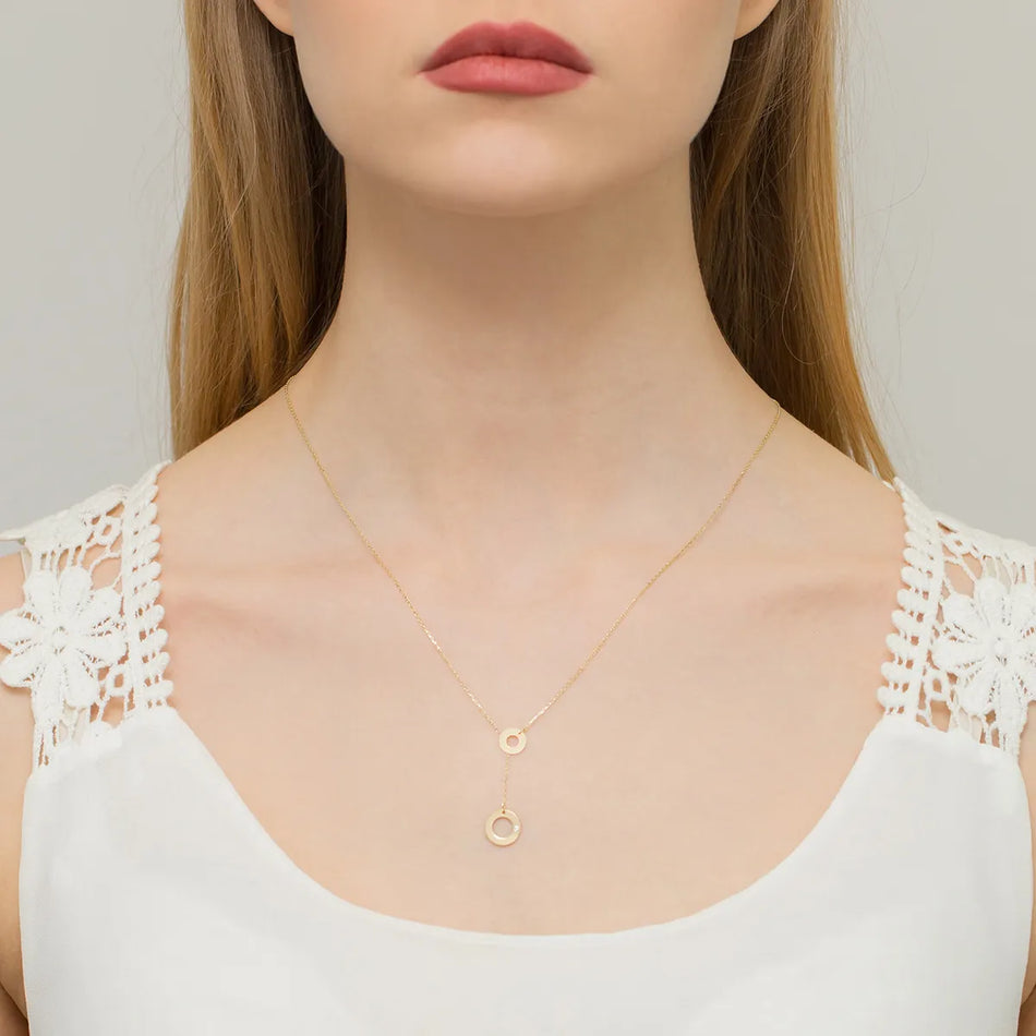 Gold Necklace with 0.015ct Diamond