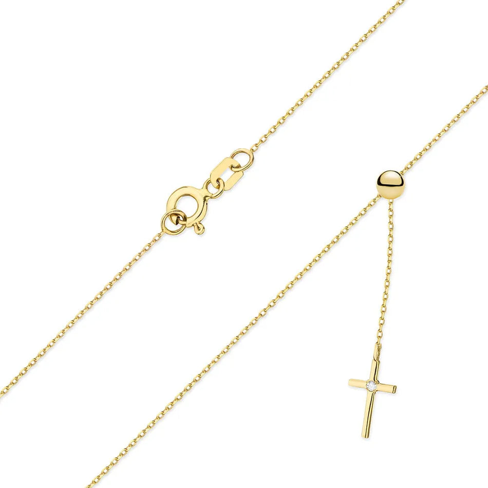 Zlatý náhrdelník s diamantom 0,015 ct