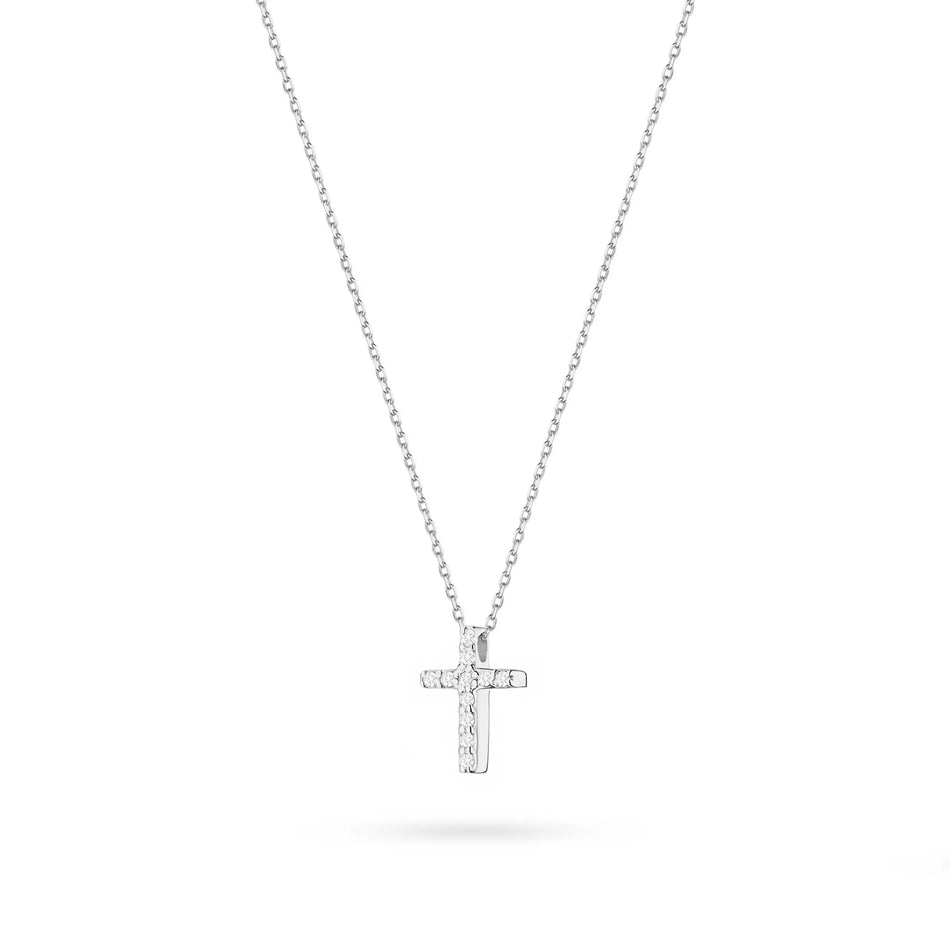 Zlatý náhrdelník s diamantmi 0,055 ct