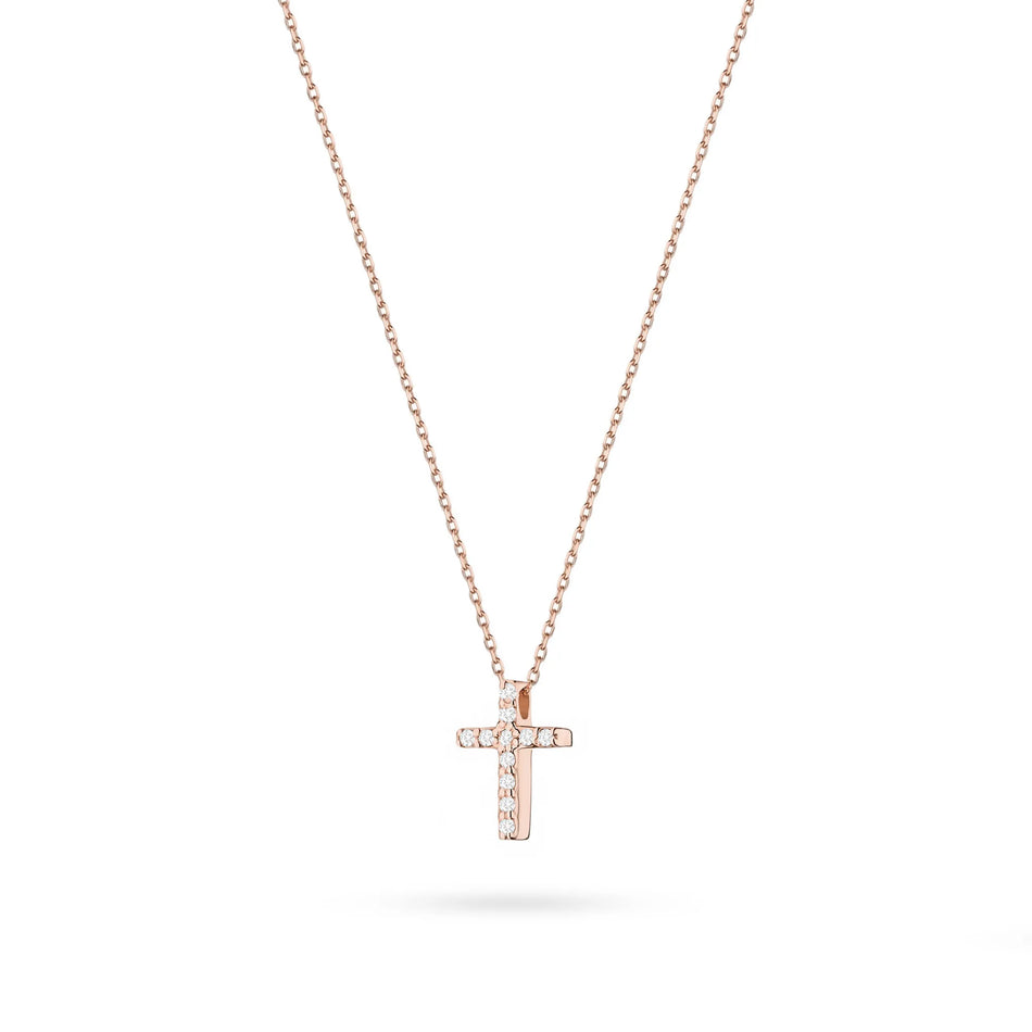 Zlatý náhrdelník s diamantmi 0,055 ct