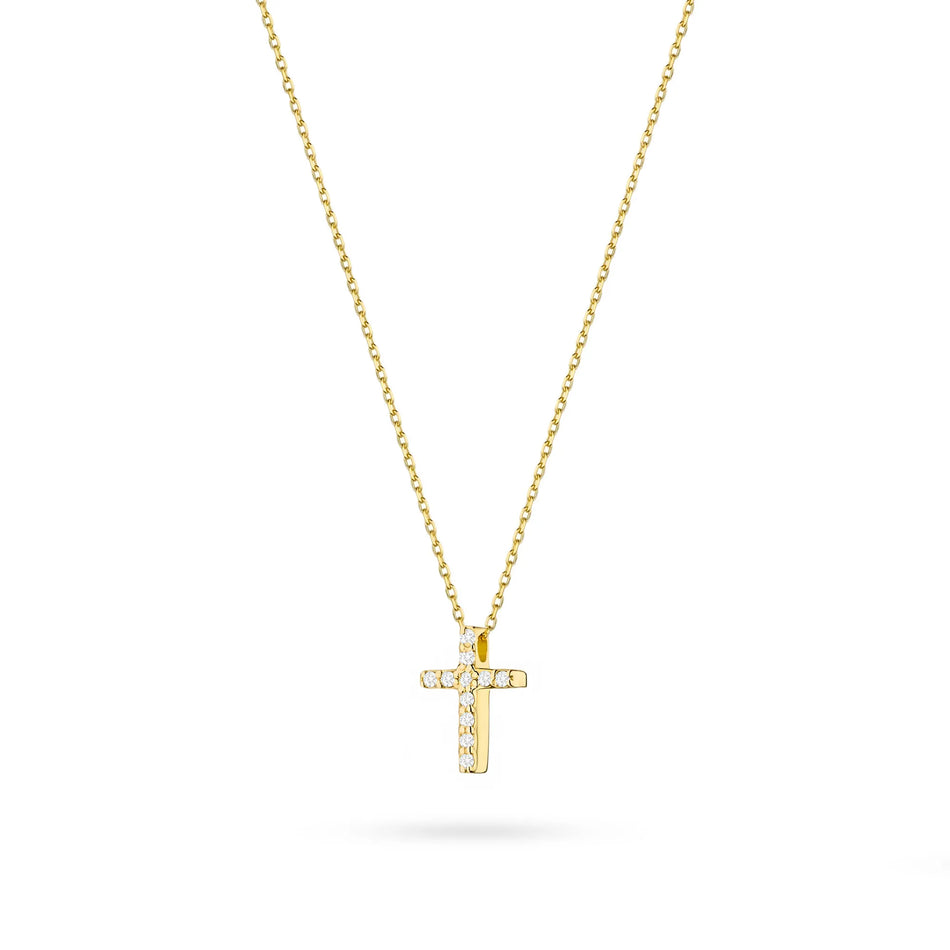 Zlatý náhrdelník s diamantmi 0,055 ct