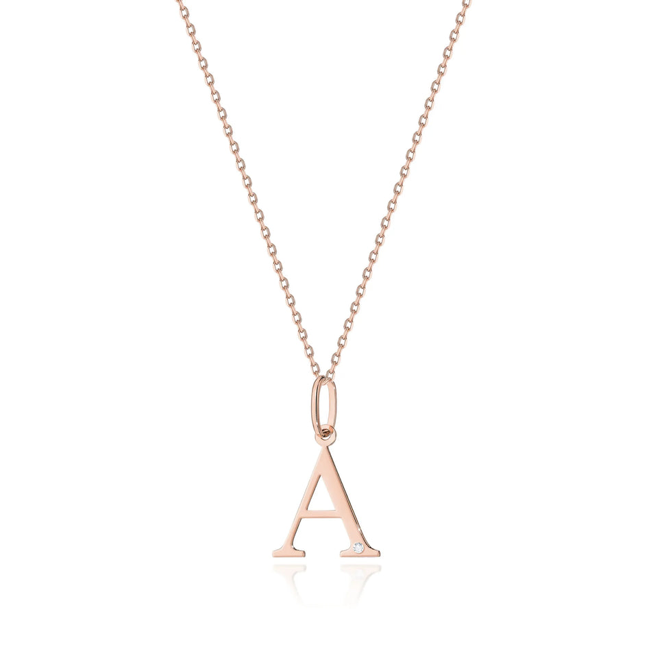 Gold Necklace with 0.005ct Diamond