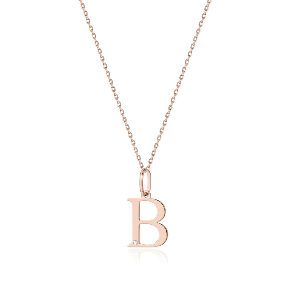 Gold Necklace with 0.005ct Diamond