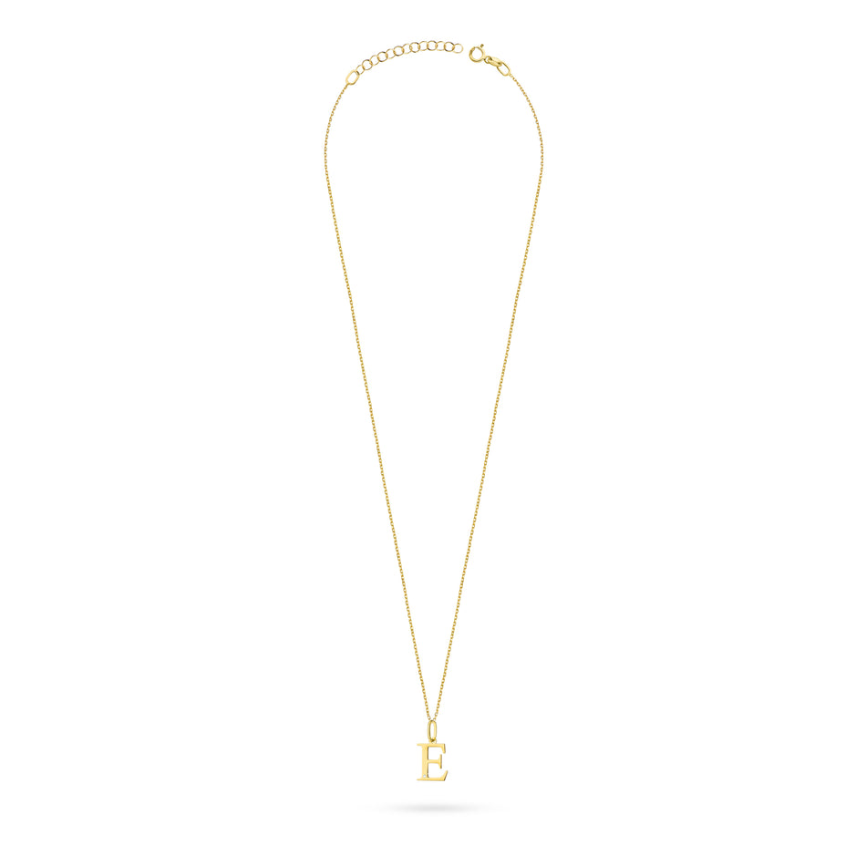 Zlatý náhrdelník s 0,005ct diamantovým Písmenom E