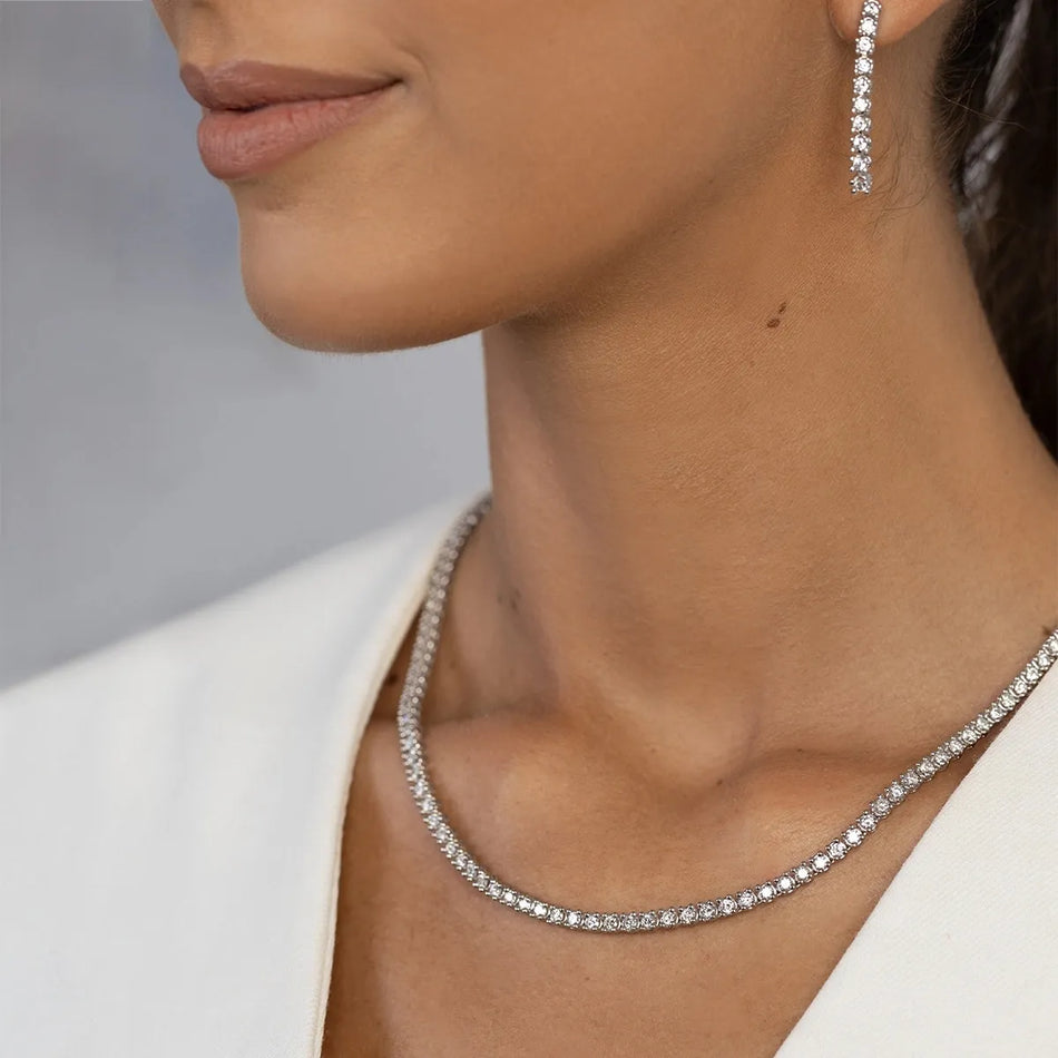 Zlatý náhrdelník so 6,90 ct laboratórne pestovanými diamantmi