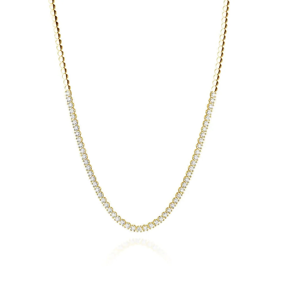 Gold Necklace with Diamonds
