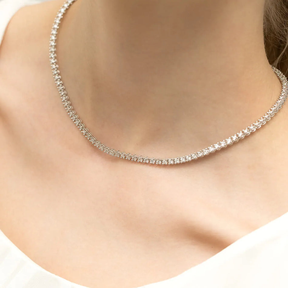 Gold Necklace with 4.38ct Diamonds