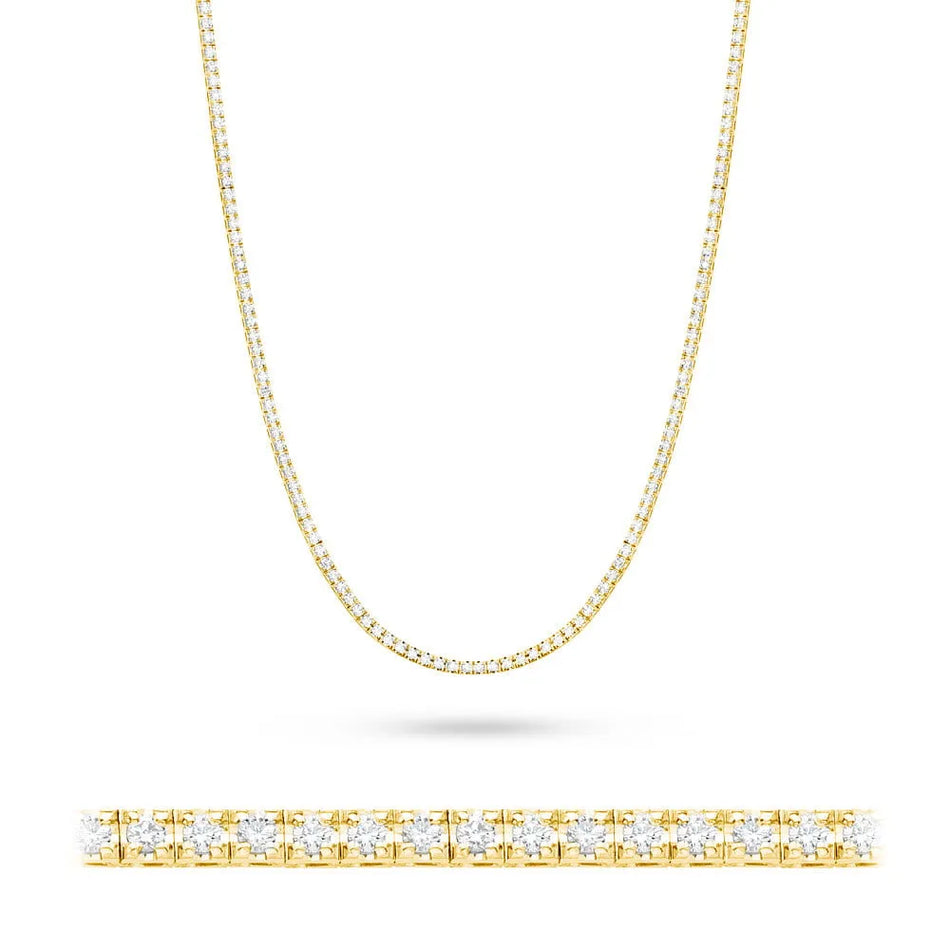 Gold Necklace with 3.38ct Diamonds