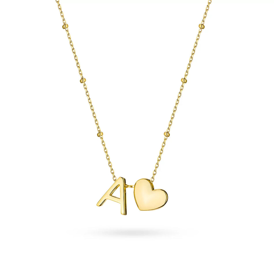 Gold-plated Silver Necklace Letter A