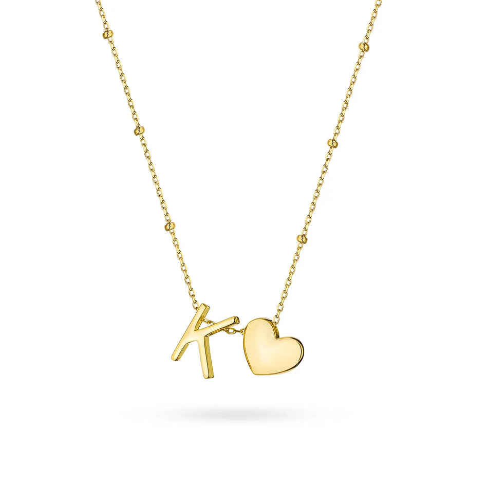 Gold-plated Silver Necklace Letter K
