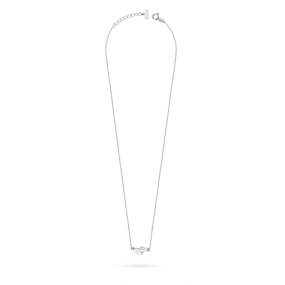 Strieborný náhrdelník a náramok — malé srdce s nekonečným symbolom
