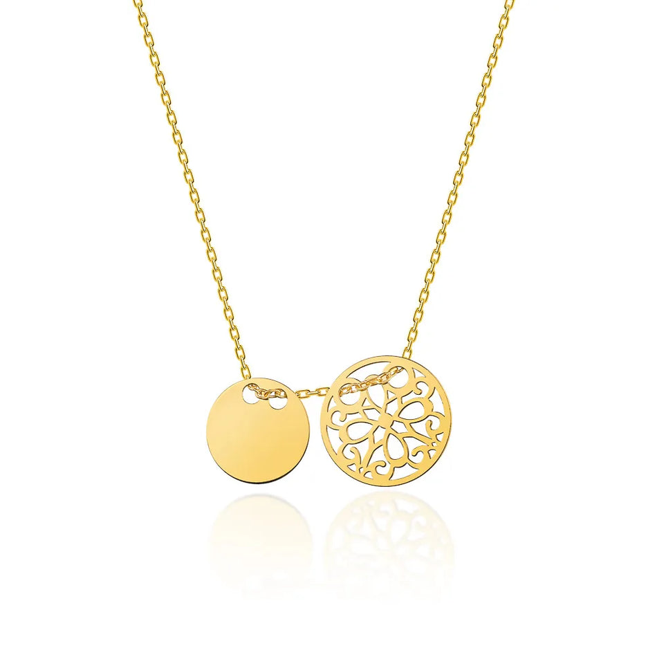 Pozlátený Strieborný náhrdelník prstene