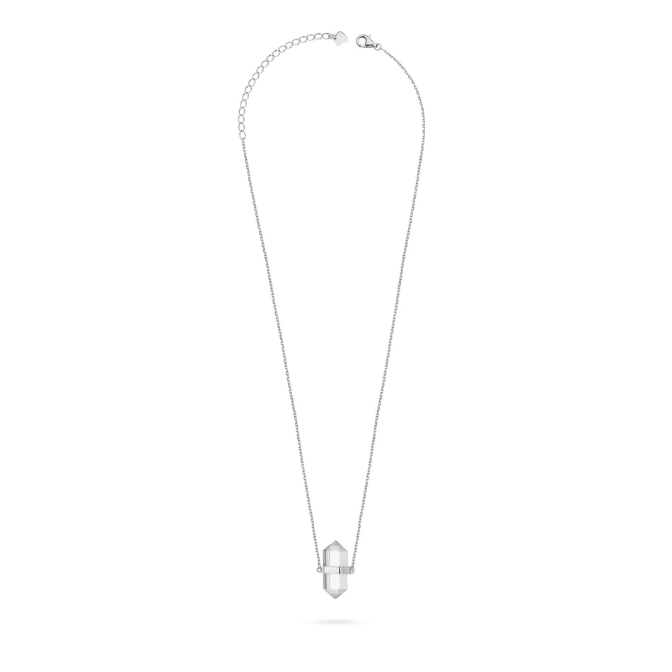 Strieborný náhrdelník s kryštálom