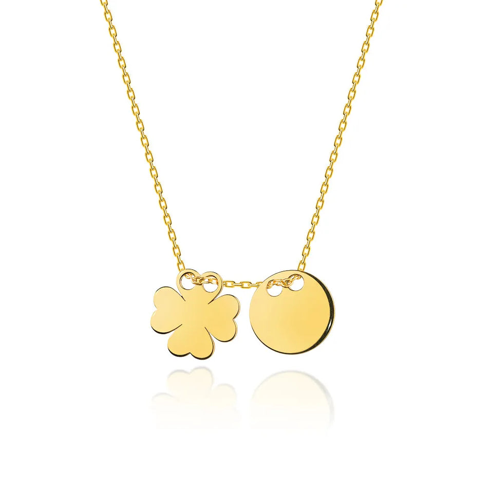 Pozlátený Strieborný náhrdelník prstene