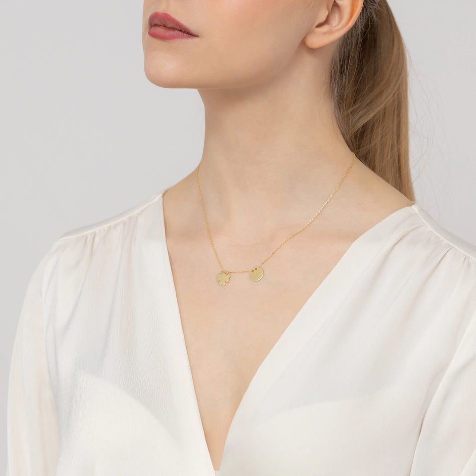 Pozlátený Strieborný náhrdelník prstene