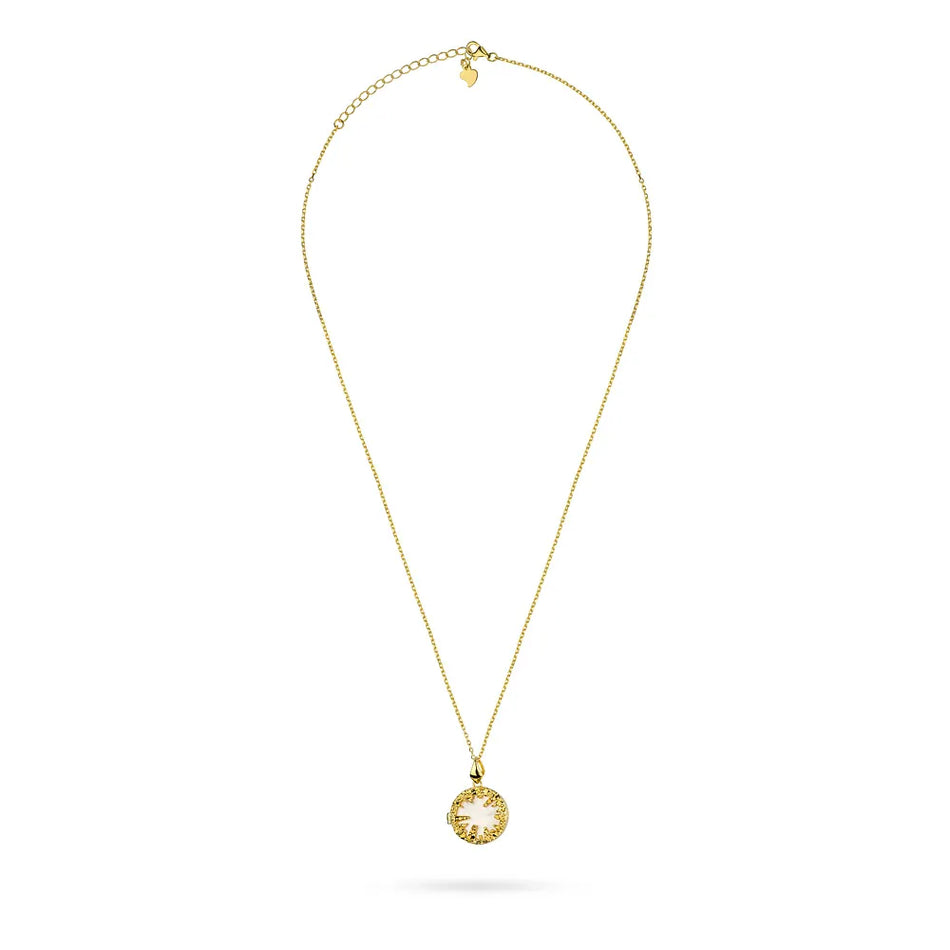 Gold-plated Silver Necklace with  Mother of Pearl