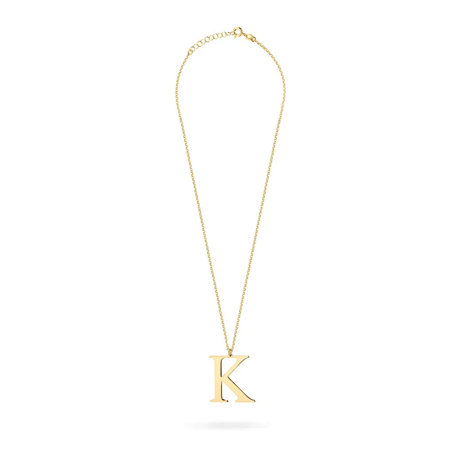Gold-plated Silver Necklace Letter K