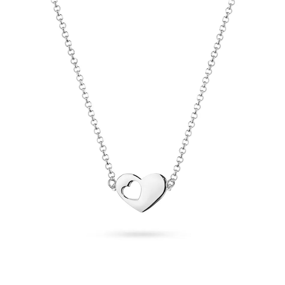 Strieborný náhrdelník srdce