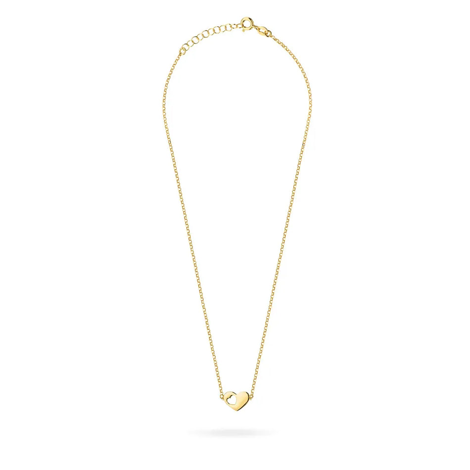 Pozlátený Strieborný náhrdelník srdce