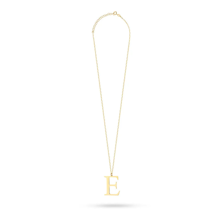 Gold-plated Silver Necklace Letter E