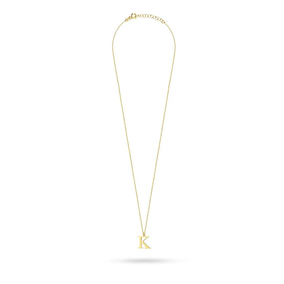 Gold-plated Silver Necklace Letter K