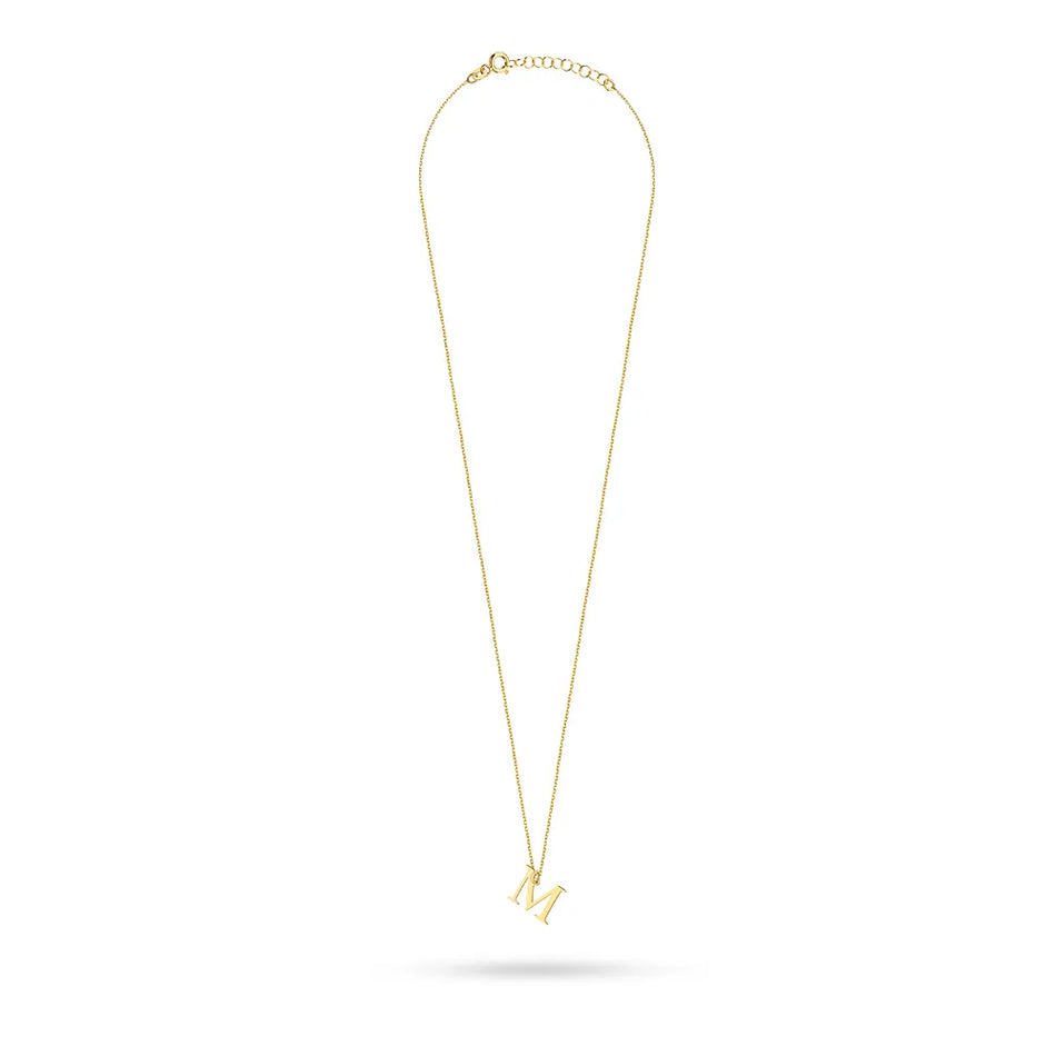 Gold-plated Silver Necklace Letter M