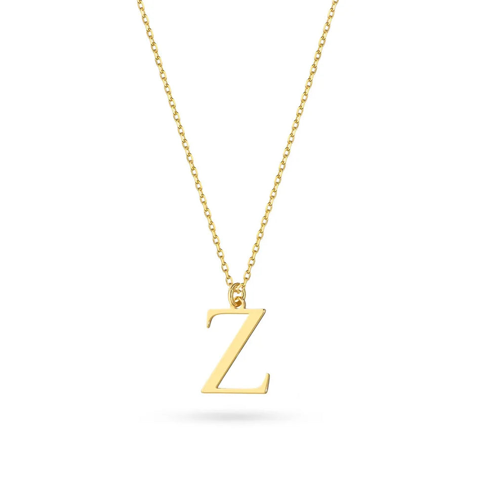 Gold-plated Silver Necklace Letter Z