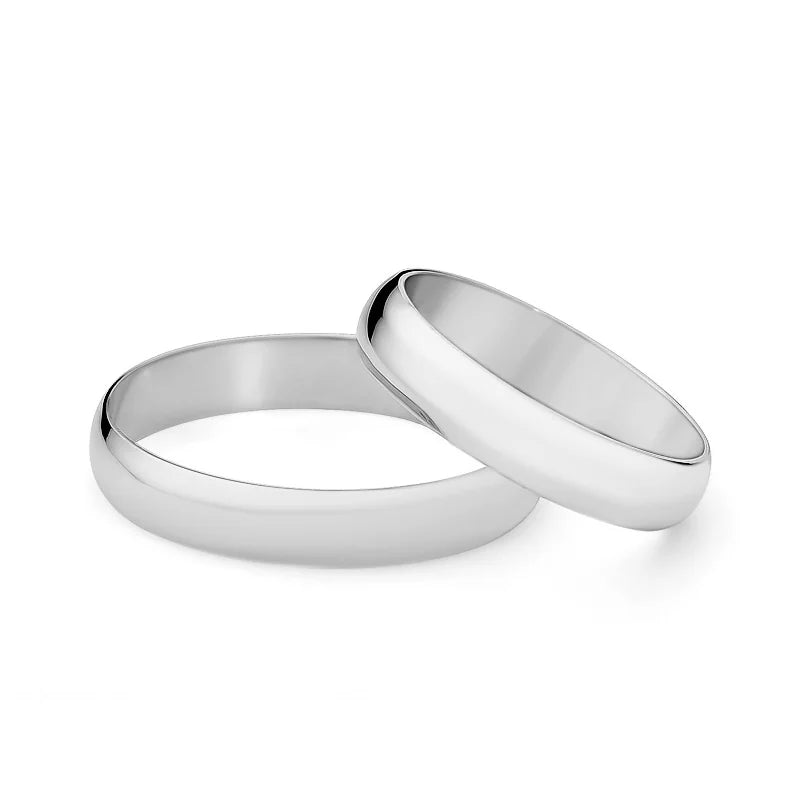 Klasické polguľaté zlaté svadobné obrúčky 4mm