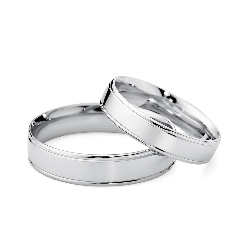 Obrúčky zo bieleho zlata 4 mm