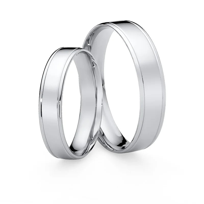 Obrúčky zo bieleho zlata 4 mm