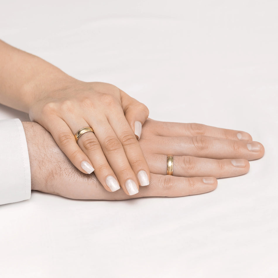 Zlaté svadobné obrúčky prstene leštené 4mm