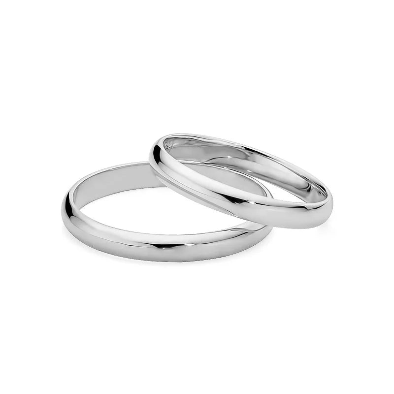 Klasické polguľaté zlaté svadobné obrúčky 3mm