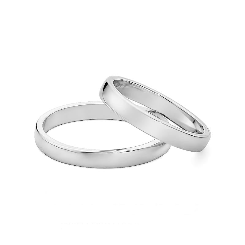 Klasické mierne zaoblené zlaté svadobné obrúčky prstene 3mm