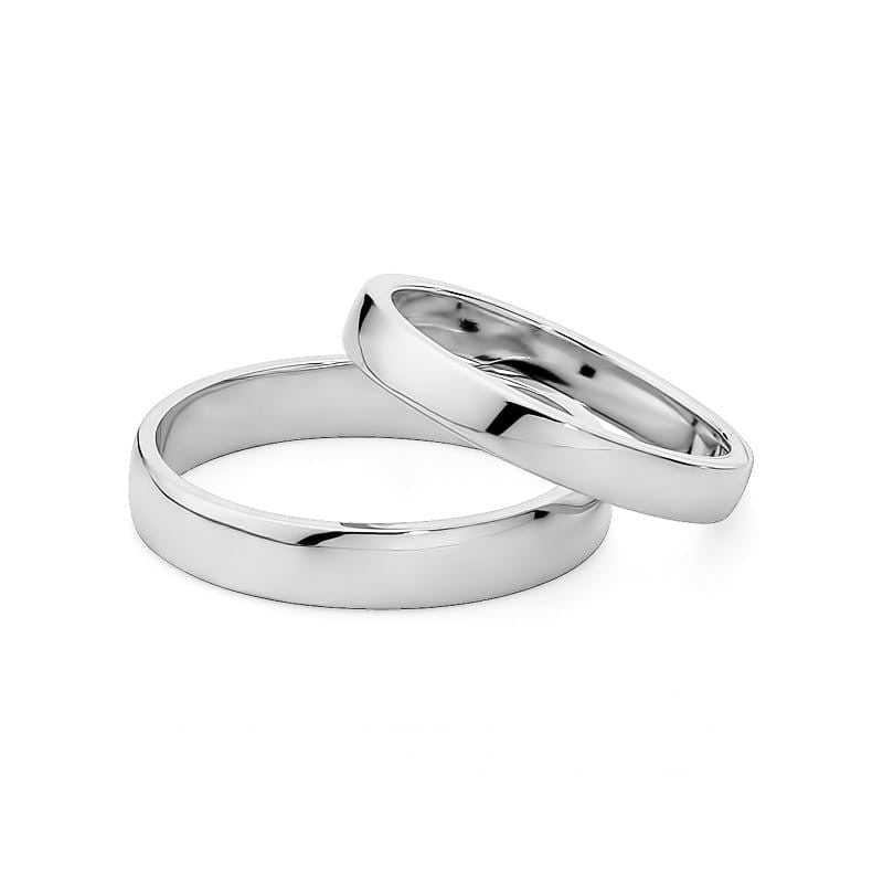 Klasické mierne zaoblené zlaté svadobné obrúčky prstene 3 a 4 mm